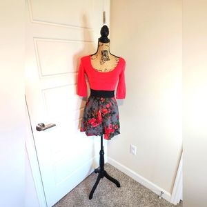 Pink + Floral dress!